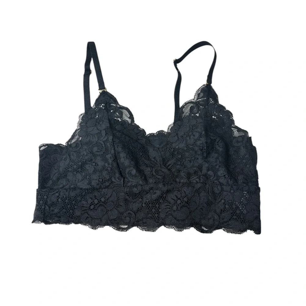 We Are Hah x Free People Smarty Classic Black Lace Bralette NEW Size XS
